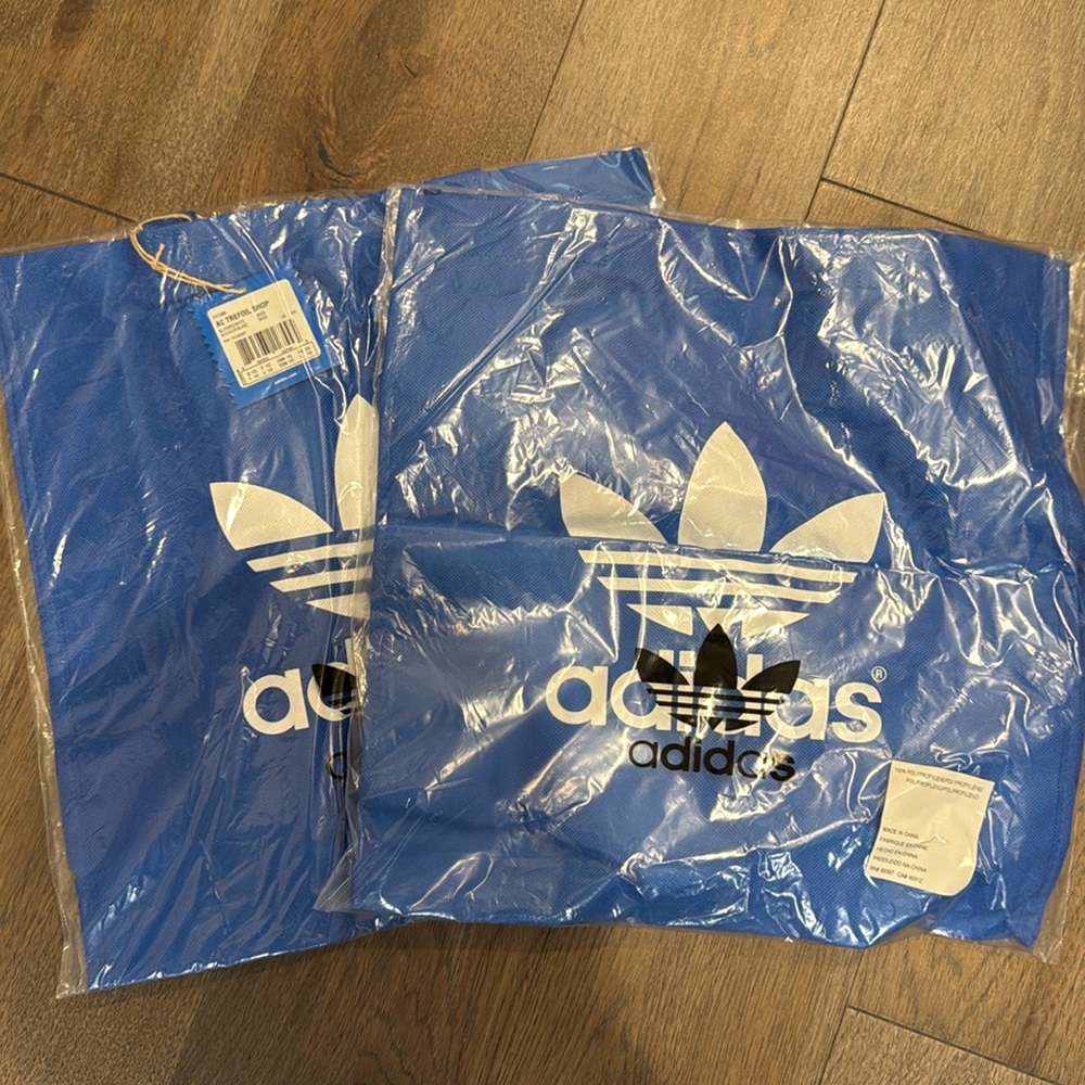 NWT Adidas Trefoil shop totes x2